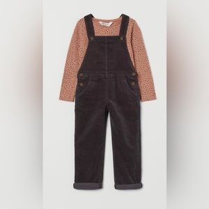 2T h&m toddler overalls - corduroy charcoal KIDS DUNGAREES set